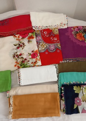 Renkli Kadın eşarp igne bocuk oyalı toptan fiyatına satıyorum
