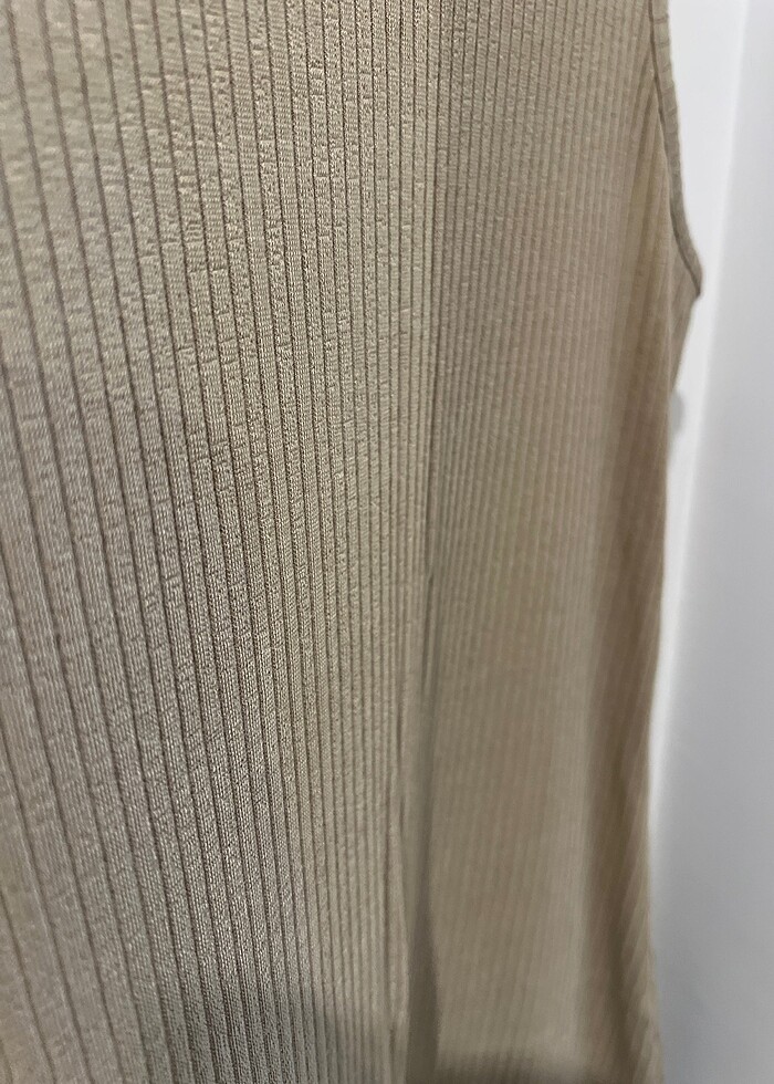 Penye mıdı boy elbıse camel renk - Görsel 4