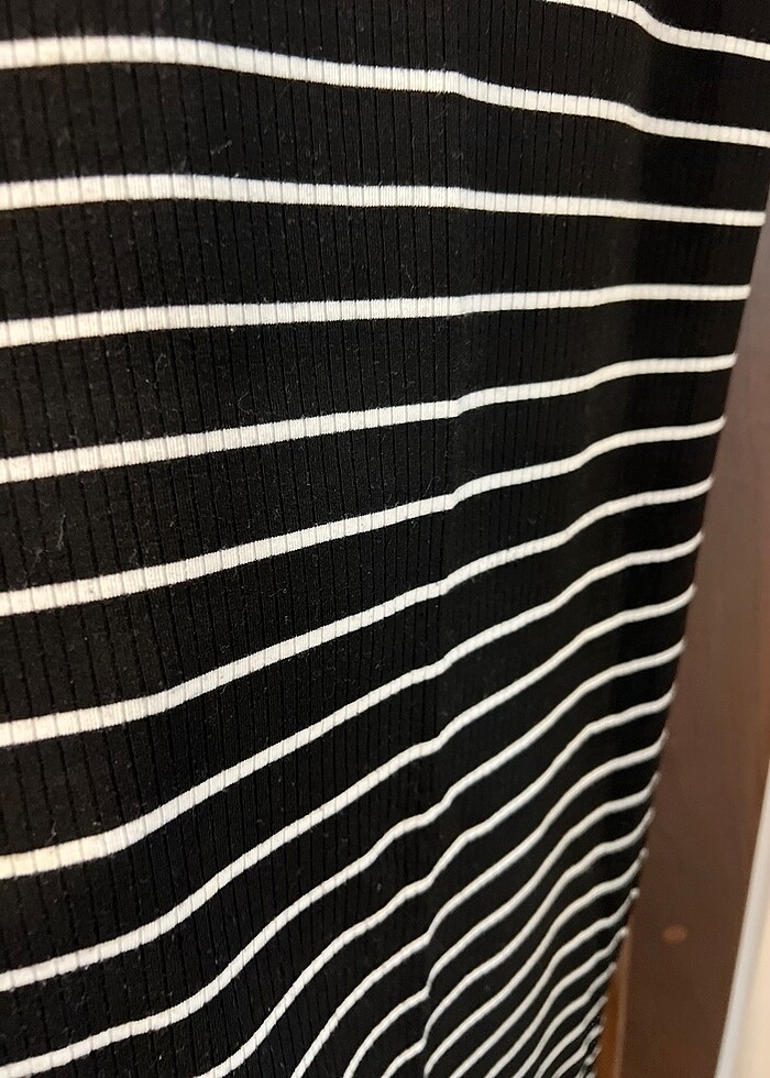 Mıdı boy çizgili elbise - Görsel 3