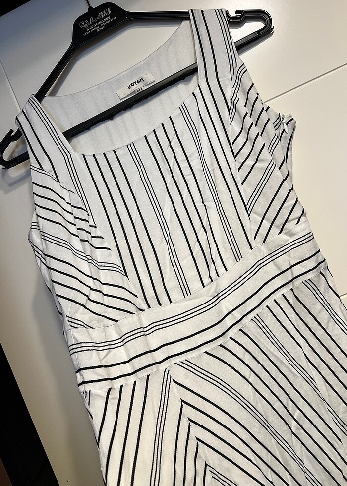 İçi astarlı beyaz elbise - Görsel 3