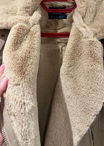 Vizon Süet Kürklü Kadın Ceket - Görsel 3