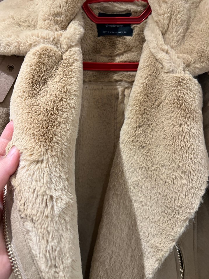 Vizon Süet Kürklü Kadın Ceket - Görsel 3