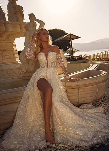 HELEN YIRTMAÇLI TASARIM GELİNLİK