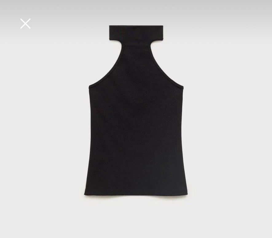 Siyah Yarım Boy Yüksek Yakalı Kolsuz Triko Elbise - Görsel 2