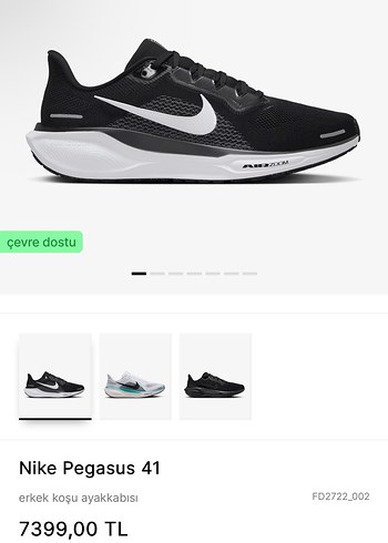 Nike Pegasus 41 Kadın Koşu Ayakkabısı Siyah - Görsel 2