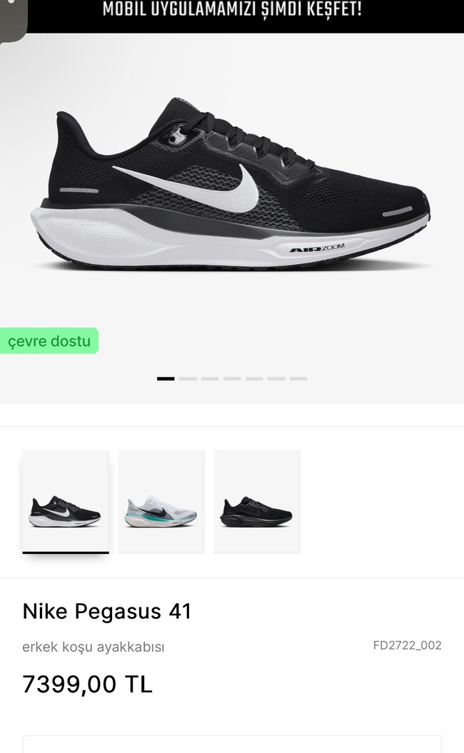 Nike Pegasus 41 Kadın Koşu Ayakkabısı Siyah - Görsel 2