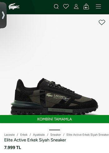 Lacoste Elite Active Erkek Siyah Sneaker - Görsel 2