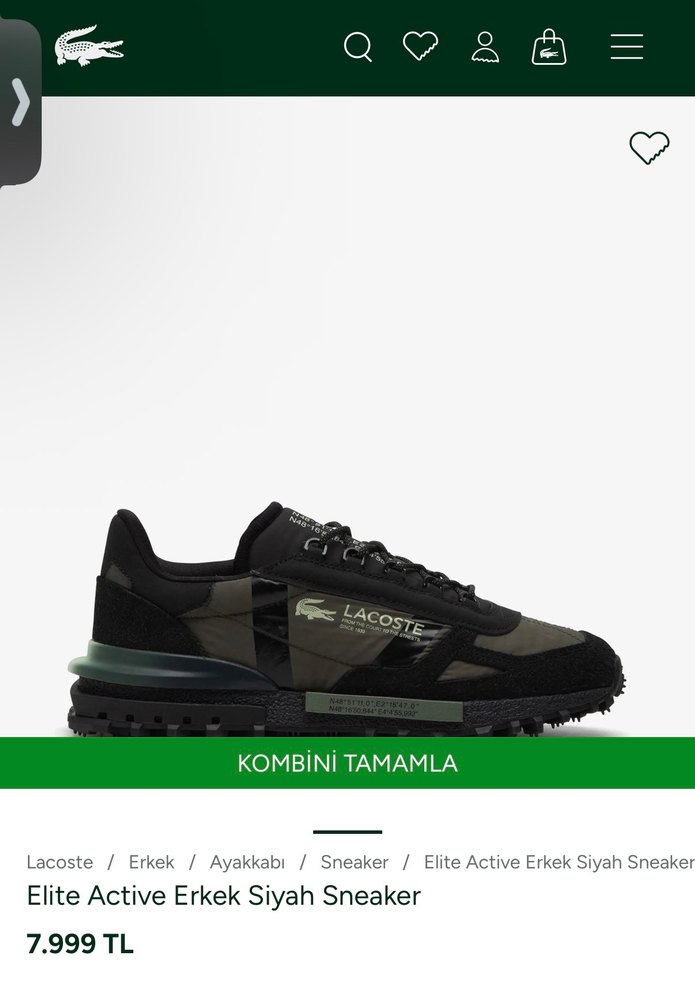 Lacoste Elite Active Erkek Siyah Sneaker - Görsel 2