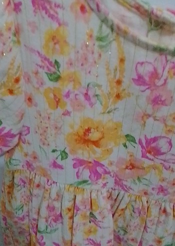 LC Waikiki Kız Çocuk Pembe Çiçekli Bohem Elbise