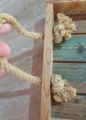 Bohem Tarzı Ahşap İpli Tepsi - Görsel 2