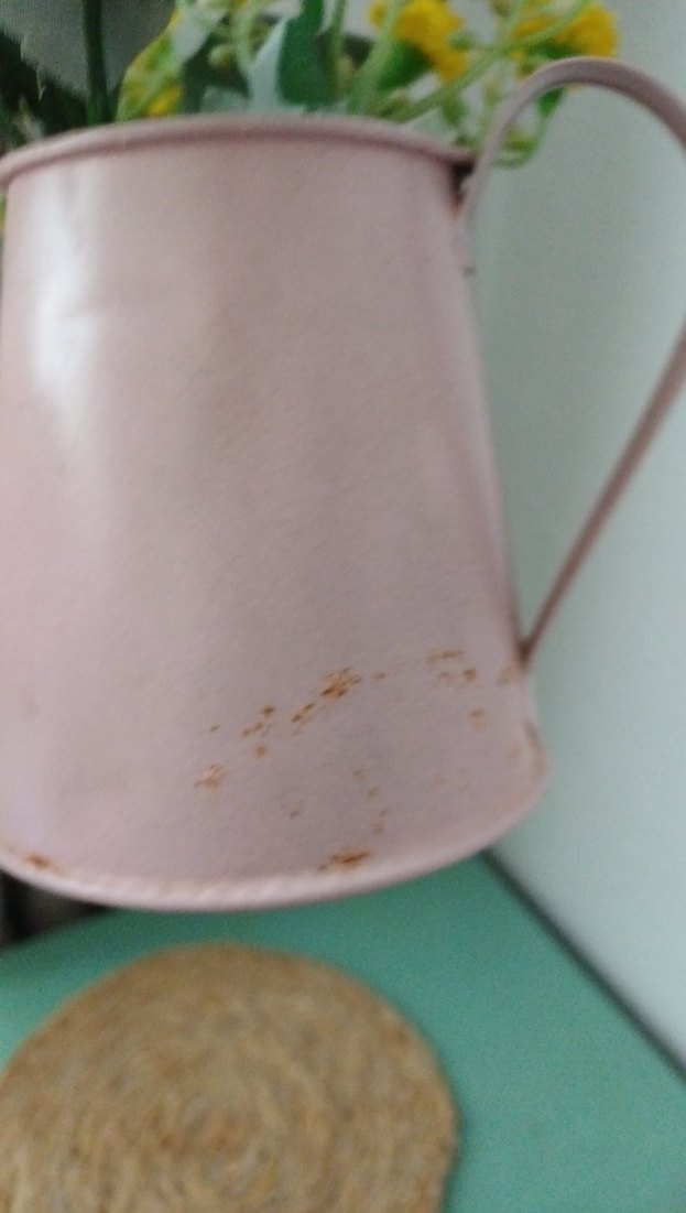 Sarı Çiçekli Pastel Sulama Kabı Vazo - Görsel 2