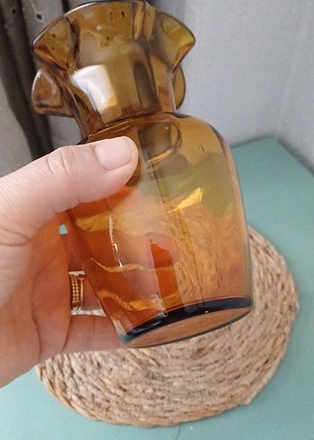 Pastel Kahverengi Cam Vazo - Görsel 4