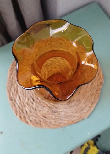 Pastel Kahverengi Cam Vazo - Görsel 3