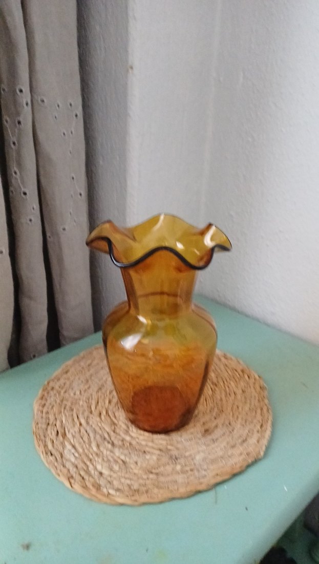 Pastel Kahverengi Cam Vazo - Görsel 2