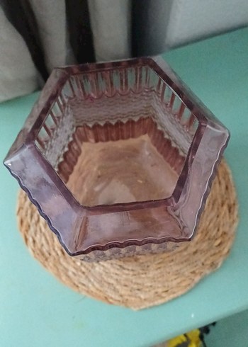 English home Pastel Bej Desenli Cam Vazo - Görsel 3