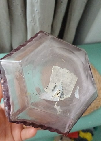 English home Pastel Bej Desenli Cam Vazo - Görsel 5