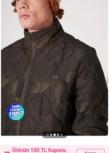 Kahverengi Kamuflaj Desenli Erkek Mont - Görsel 3