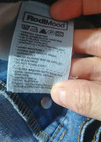 34 Beden mavi Renk Gri Düğmeli kot şort Pantolon