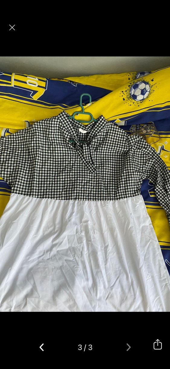 Ekoseli ve Beyaz Renkli Kadın Gömlek - Görsel 2