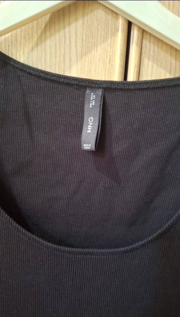 Mango Siyah Uzun Kollu Kemerli Kadın Elbise - Görsel 3