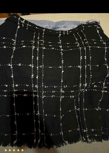 Siyah Kareli Mini Etek - Görsel 3