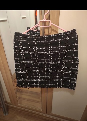 Siyah Kareli Mini Etek - Görsel 4