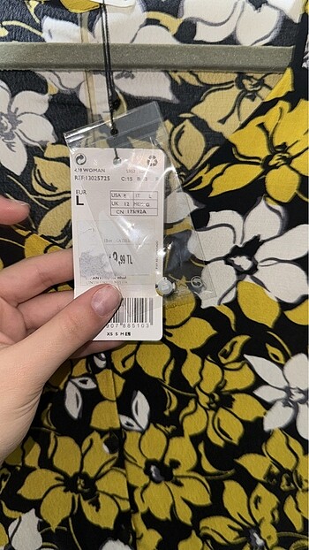 l Beden çeşitli Renk Mango çiçekli elbise