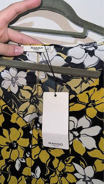 l Beden Mango çiçekli elbise