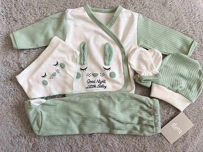 Yenidoğan Beden yeşil Renk Unisex hastane çıkışı