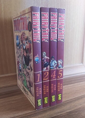 Fairy Tail manga 1,2,4,5