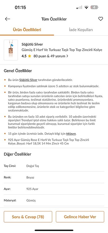 Diğer E harfli kolye