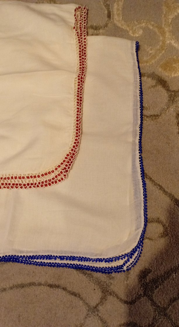 Nakışlı Beyaz namaz tülbenti - Görsel 3