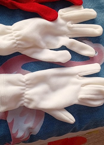 2 kırmızı 2 beyaz eldiven hiç kullanılmamış - Görsel 3