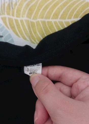 Siyah Baskılı Kısa Kollu Hamile Tişört - Görsel 2