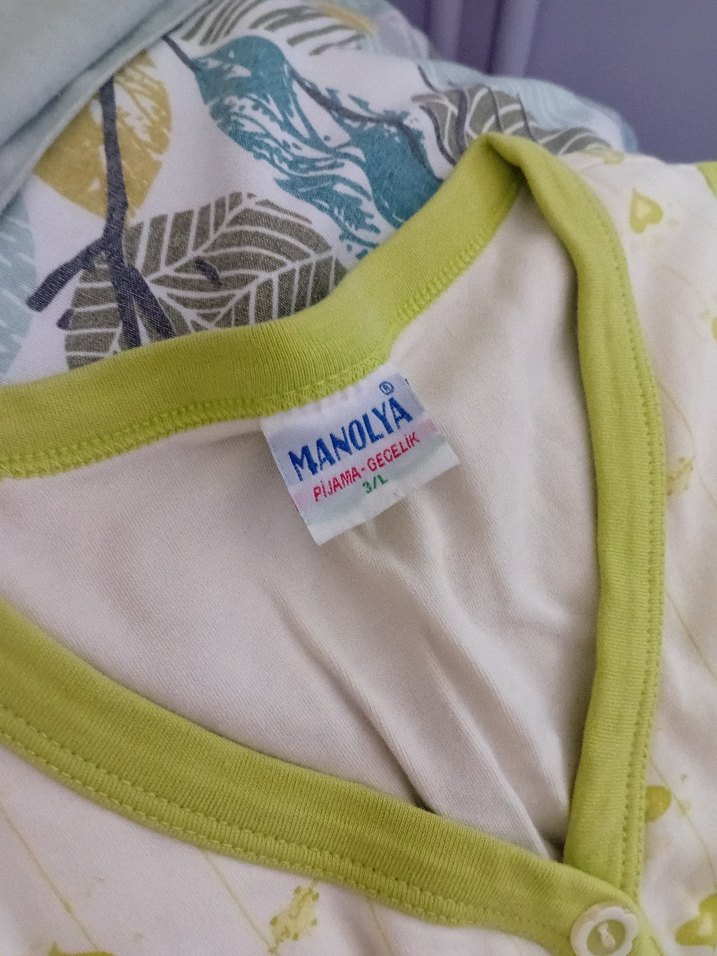 Sarı Kolsuz Hamile ve Emzirme Pijama Takımı - Görsel 2