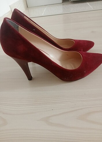 36 Beden Bordo süet stiletto 