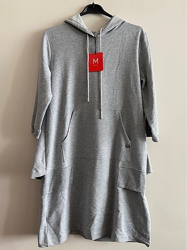 GRİ PELERİNLİ SWEATSHIRT TUNİK