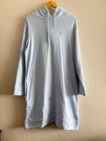 BEBE MAVİSİ KAPÜŞONLU SWEATSHIRT TUNİK