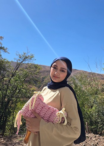 Beden pembe Renk pembe Örgü Bohem Kadın Kol çantası