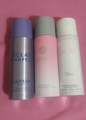 Dior, Lanvin ve Versace Kadın Deodorant Seti