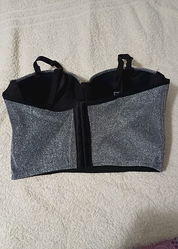 Gri Strappy Mini Bustiyer - Görsel 2