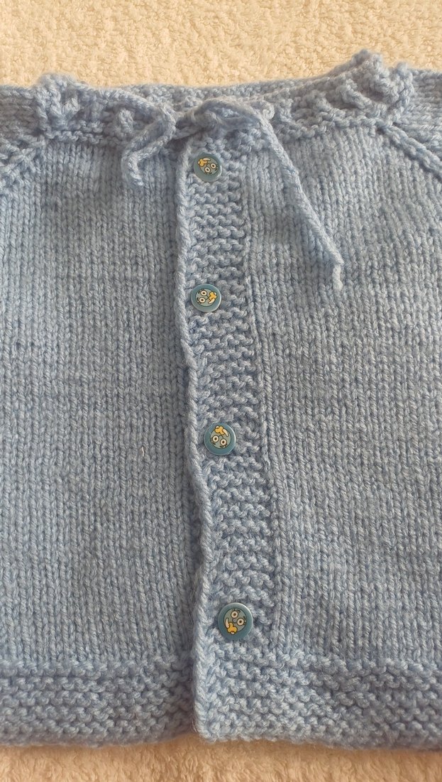 Mavi Erkek Çocuk Örgü Hırka - Görsel 2