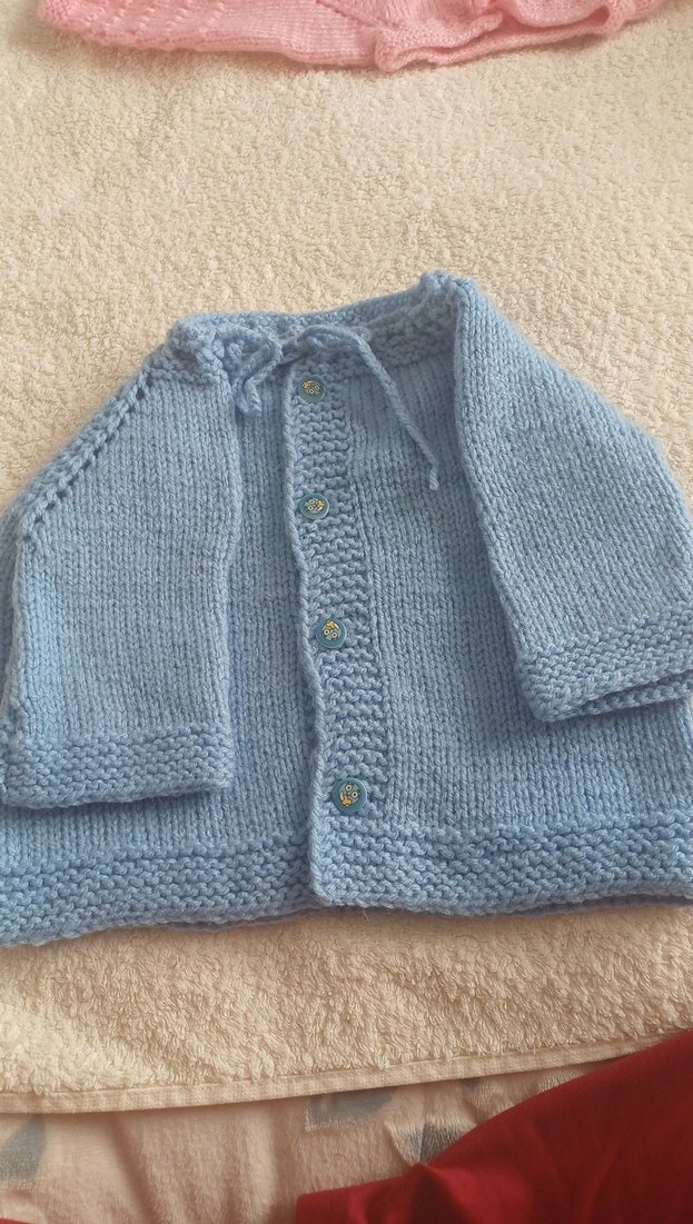 Mavi Erkek Çocuk Örgü Hırka - Görsel 3