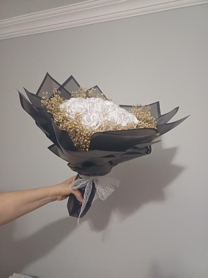 Beyaz Fırfırlı Gelin Buketi - Görsel 3