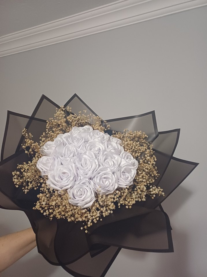 Beyaz Fırfırlı Gelin Buketi - Görsel 2