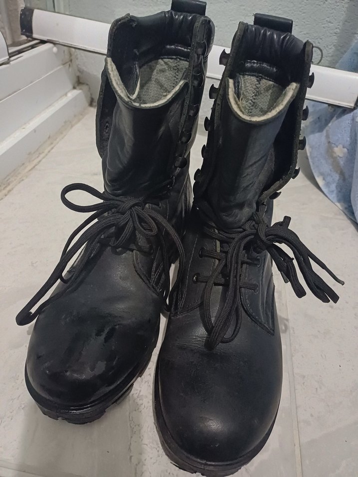 Siyah Deri Gotik Tokalı Erkek Bot - Görsel 2