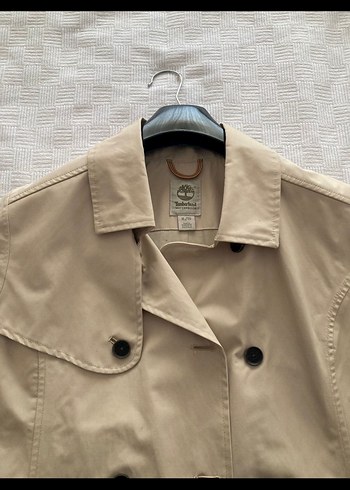 xl Beden Timberland Bej Düğmeli Kadın Trençkot