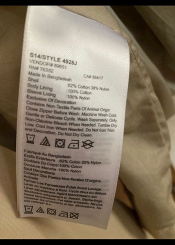 Timberland Timberland Bej Düğmeli Kadın Trençkot