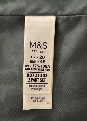 48 Beden gri Renk Marks&Spencer Gri Kürklü Kadın Mont