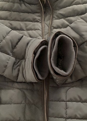 48 Beden Marks&Spencer Gri Kürklü Kadın Mont
